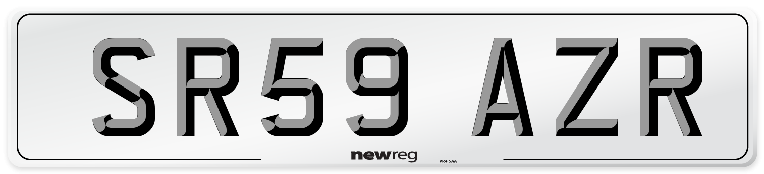SR59 AZR Number Plate from New Reg